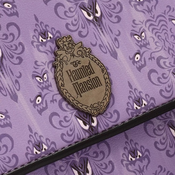 NEW Loungefly Disney The Haunted Mansion Wallpaper Crossbody Handbag ๐ ๐โจ - Picture 5 of 6